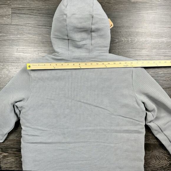 Men’s Tobe Vortex Windfleece Quilted Puffer Hooded Jacket Medium Gray NTW Gorp - Picture 6 of 9